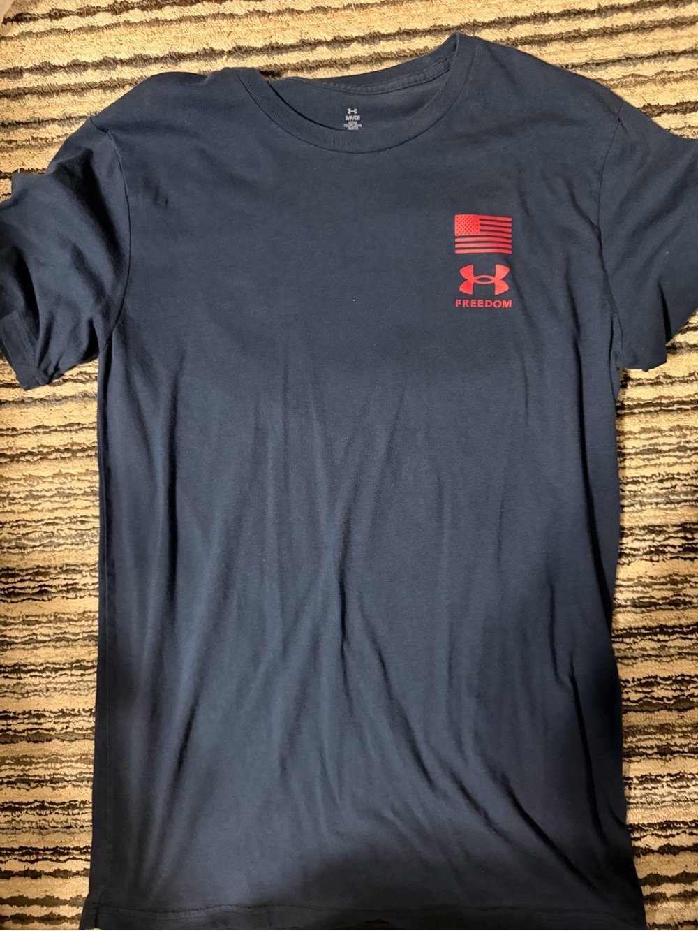 Under Armour Men’s Navy Tee with Red Freedom Logo
